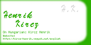 henrik kircz business card